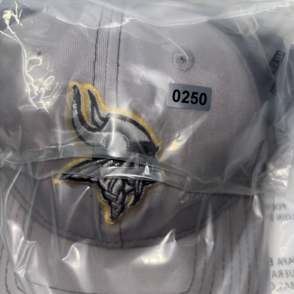 Minnesota Vikings NFL New Era 39THIRTY Cap‎ Gray Black Stretch Fit Hat med/lg - Picture 6 of 7